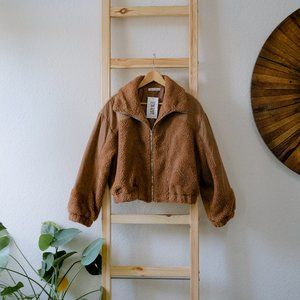 12th Tribe Brown Sherpa Jacket